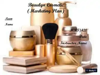 MKT/421 Beaulyn Cosmetic (Marketing Plan) - Page 1 preview image