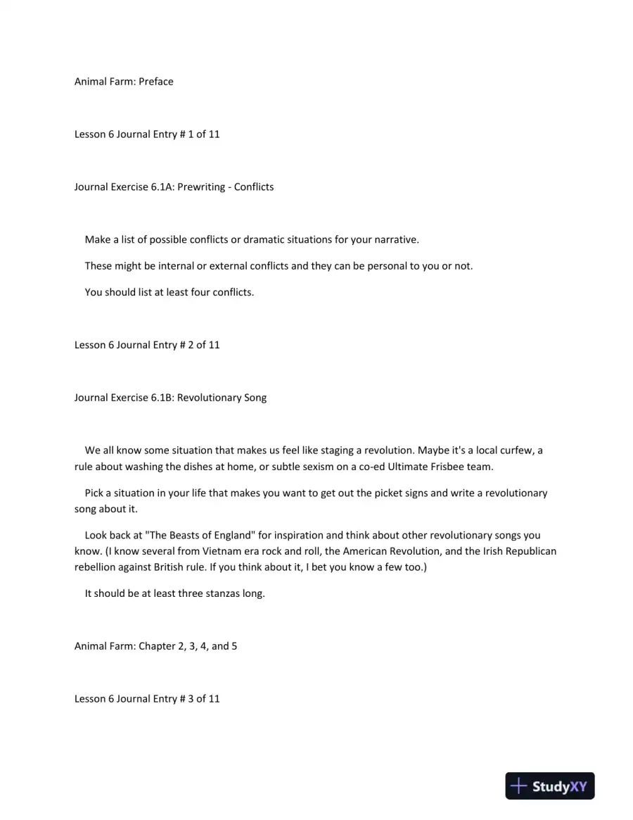 Creative Writing Journal: Narrative Development and Analysis, page 3