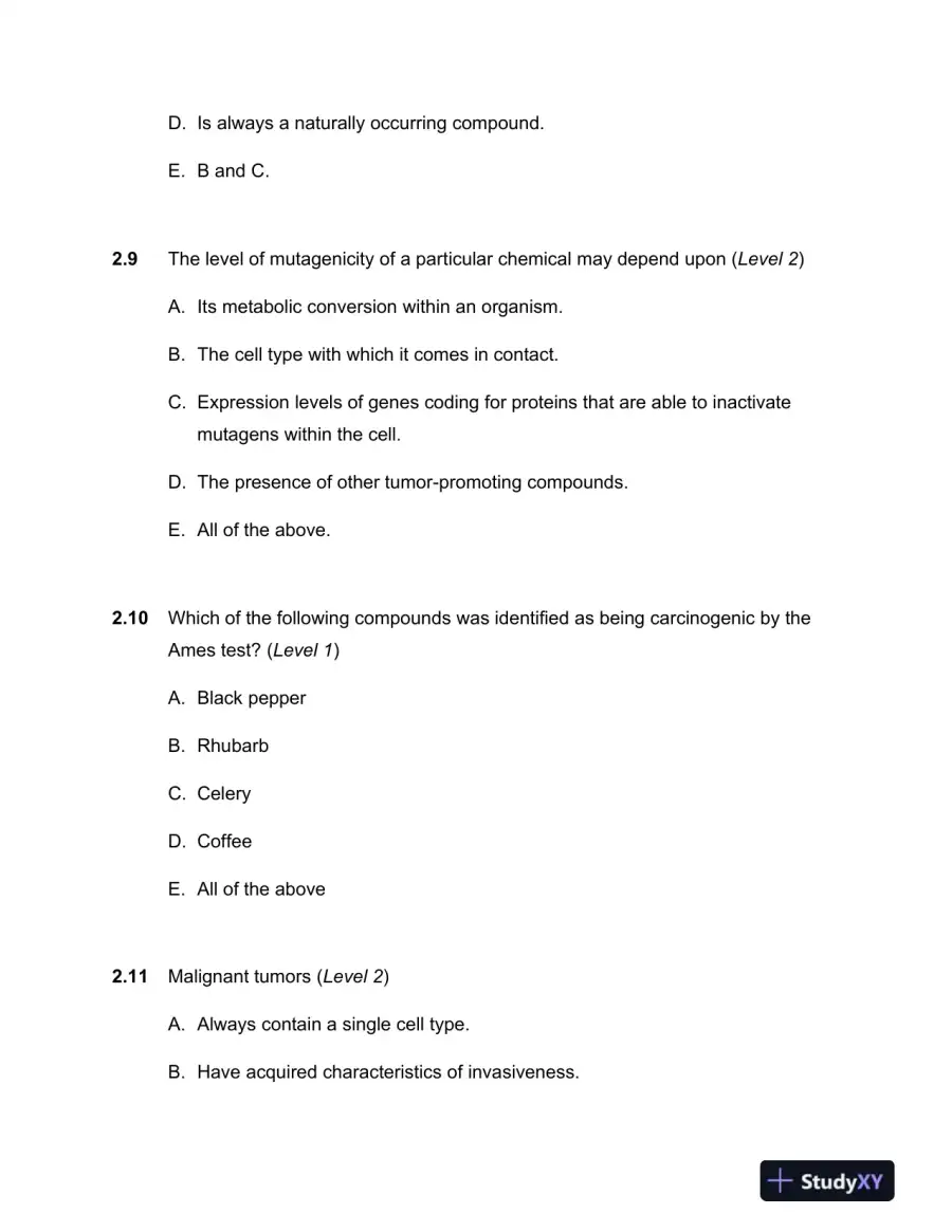 The Biology of Cancer Second Edition Test Bank, page 10
