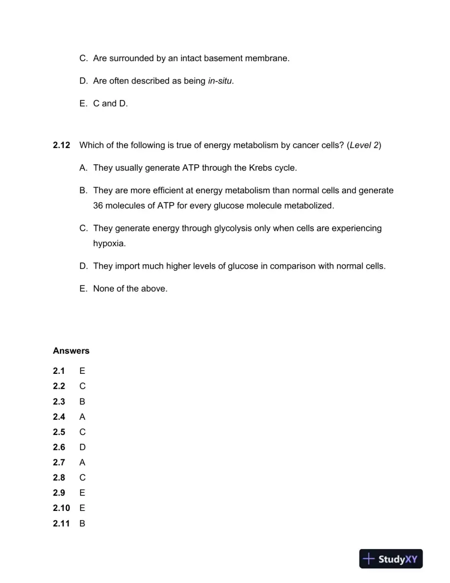 The Biology of Cancer Second Edition Test Bank, page 11