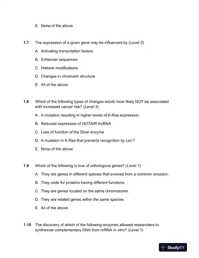 The Biology of Cancer Second Edition Test Bank - Page 4 preview image