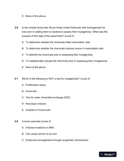 The Biology of Cancer Second Edition Test Bank - Page 9 preview image