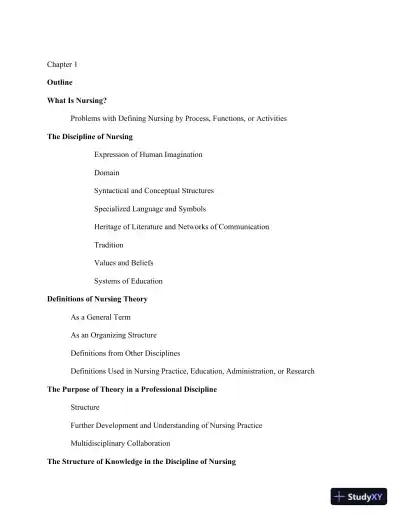 Nursing Theories and Nursing Practice 3rd Edition Test Bank - Page 5 preview image