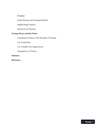 Nursing Theories and Nursing Practice 3rd Edition Test Bank - Page 6 preview image