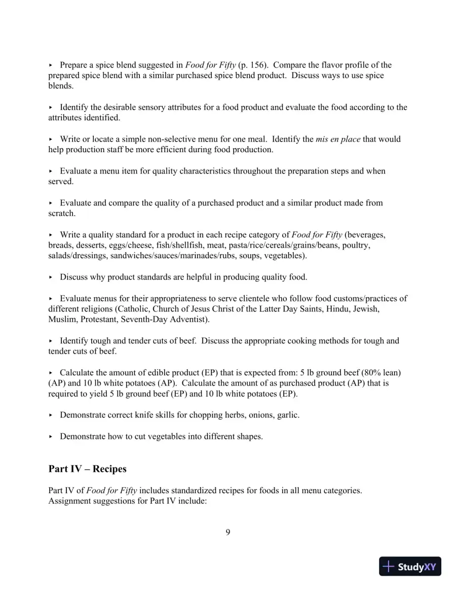 Food for Fifty, 14th Edition Test Bank, page 13