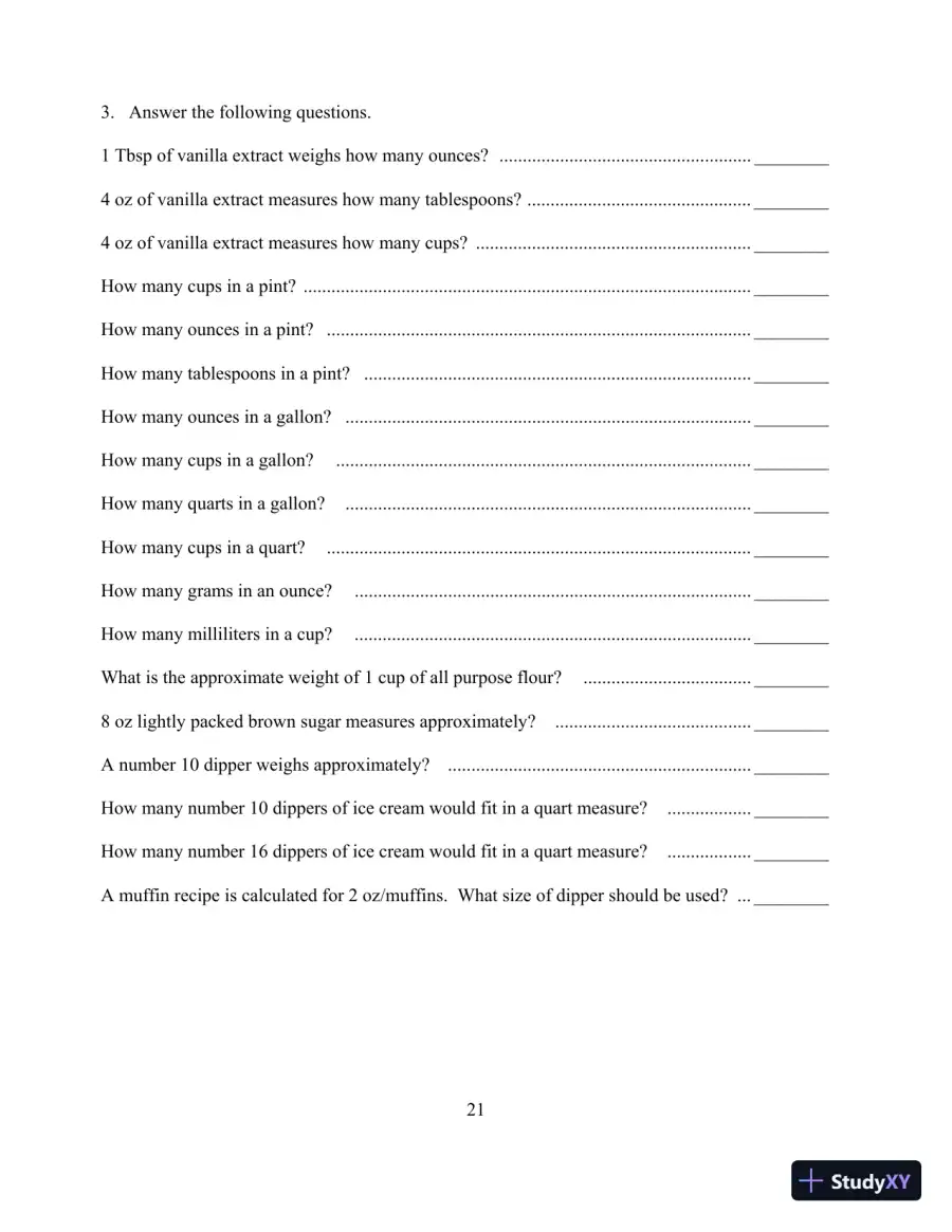 Food for Fifty, 14th Edition Test Bank, page 25