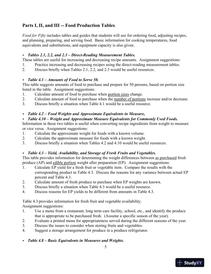 Food for Fifty, 14th Edition Test Bank, page 9