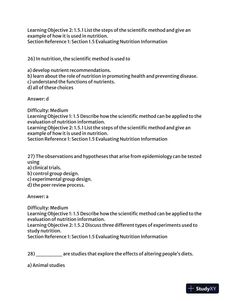 Visualizing Nutrition: Everyday Choices 3rd Edition Test Bank, page 12