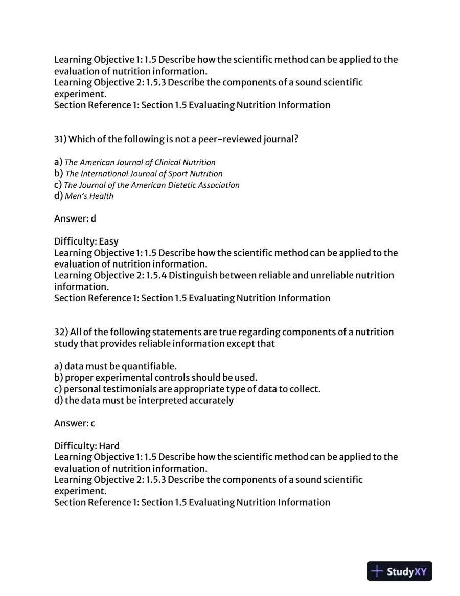 Visualizing Nutrition: Everyday Choices 3rd Edition Test Bank, page 14