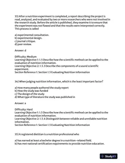 Visualizing Nutrition: Everyday Choices 3rd Edition Test Bank - Page 15 preview image