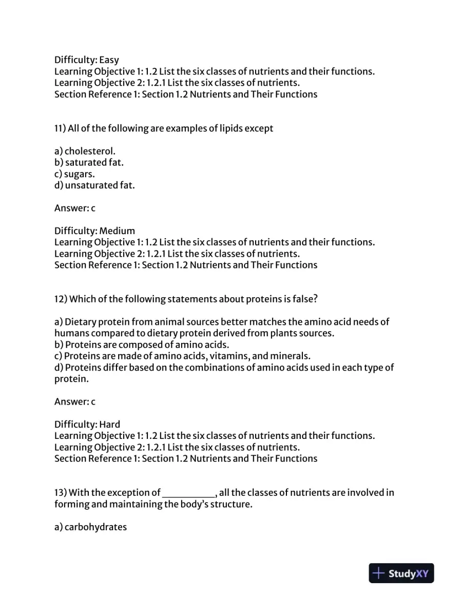 Visualizing Nutrition: Everyday Choices 3rd Edition Test Bank, page 6