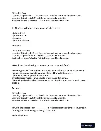 Visualizing Nutrition: Everyday Choices 3rd Edition Test Bank - Page 6 preview image