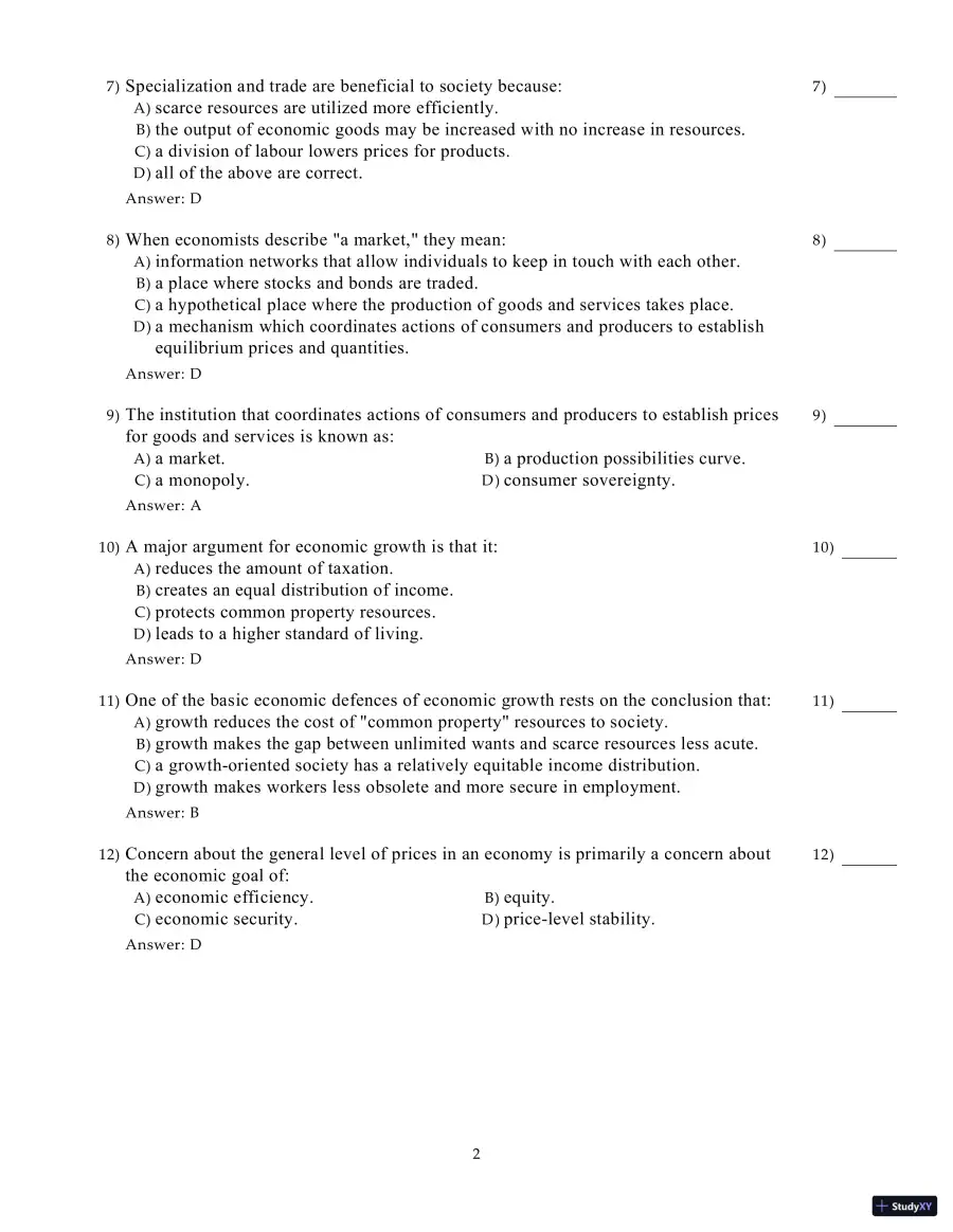 Test Bank for Microeconomics, 21st Edition, page 23