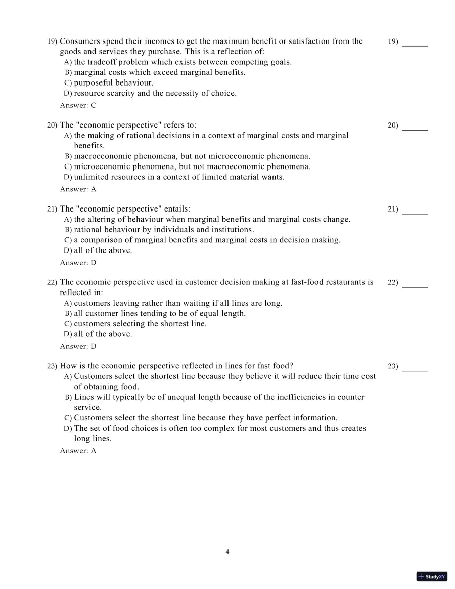 Test Bank for Microeconomics, 21st Edition, page 25