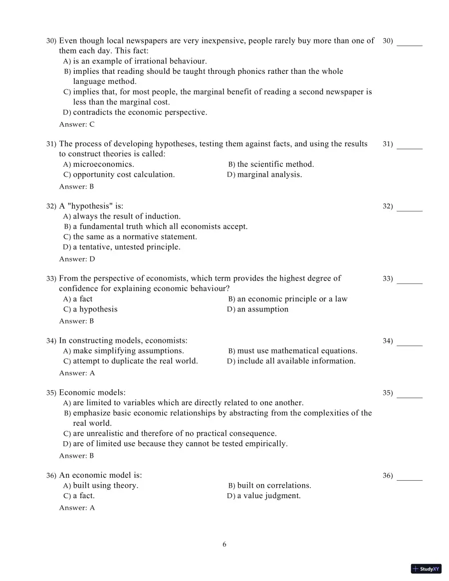 Test Bank for Microeconomics, 21st Edition, page 27