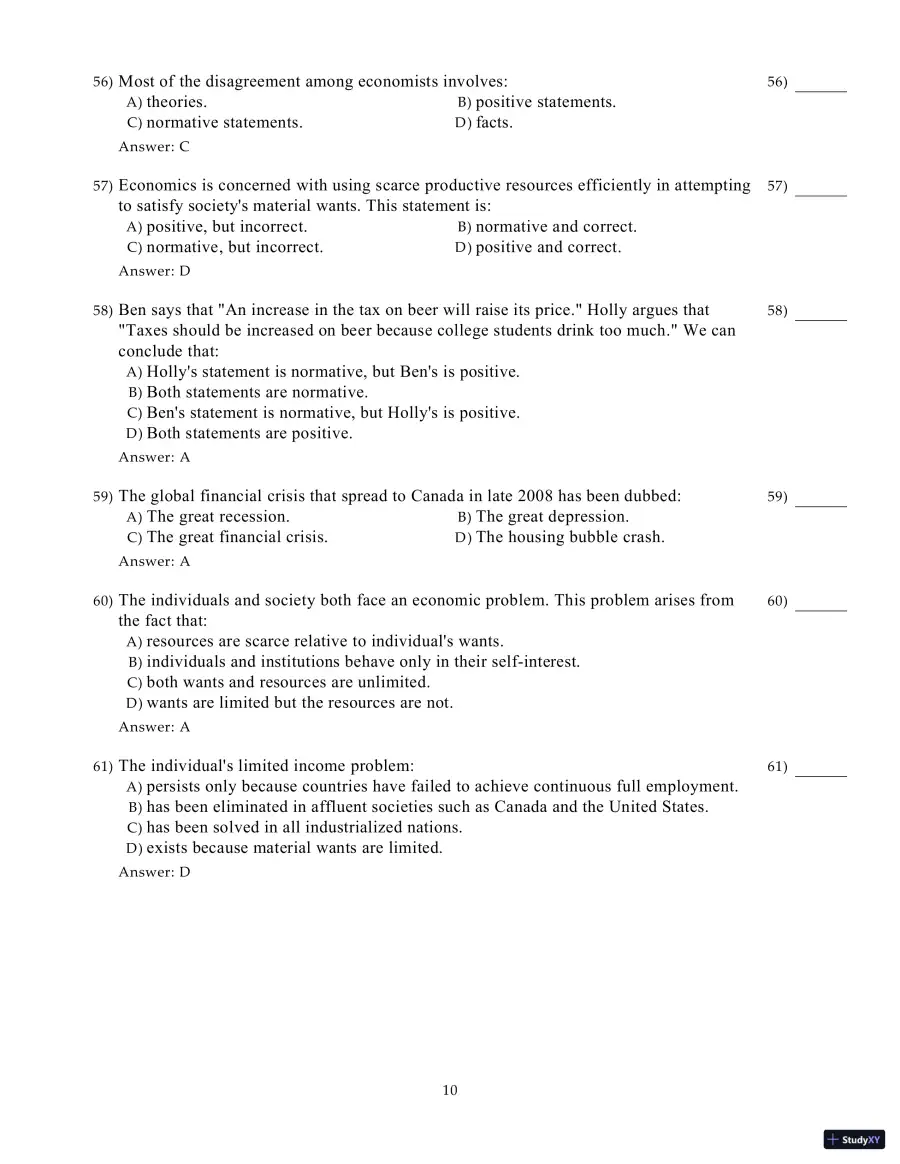 Test Bank for Microeconomics, 21st Edition, page 31