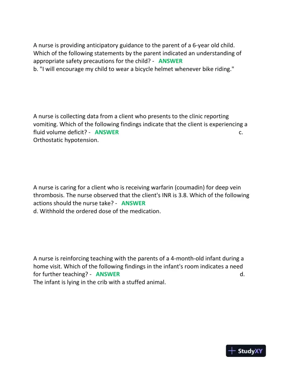 2023-2024 ATI PN Nursing Diagnosis Comprehensive, Predictor Exam With Answers (180 Solved Questions), page 10