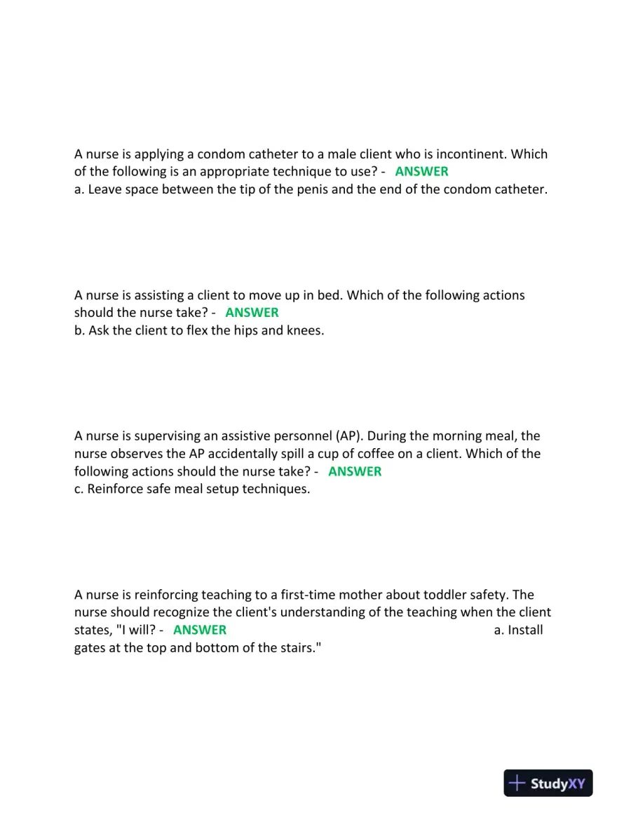 2023-2024 ATI PN Nursing Diagnosis Comprehensive, Predictor Exam With Answers (180 Solved Questions), page 14