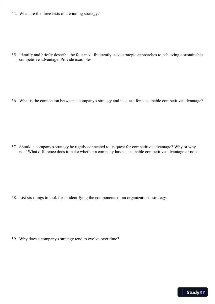 Crafting and Executing Strategy: Concepts and Readings, 19th Edition Test Bank, page 11