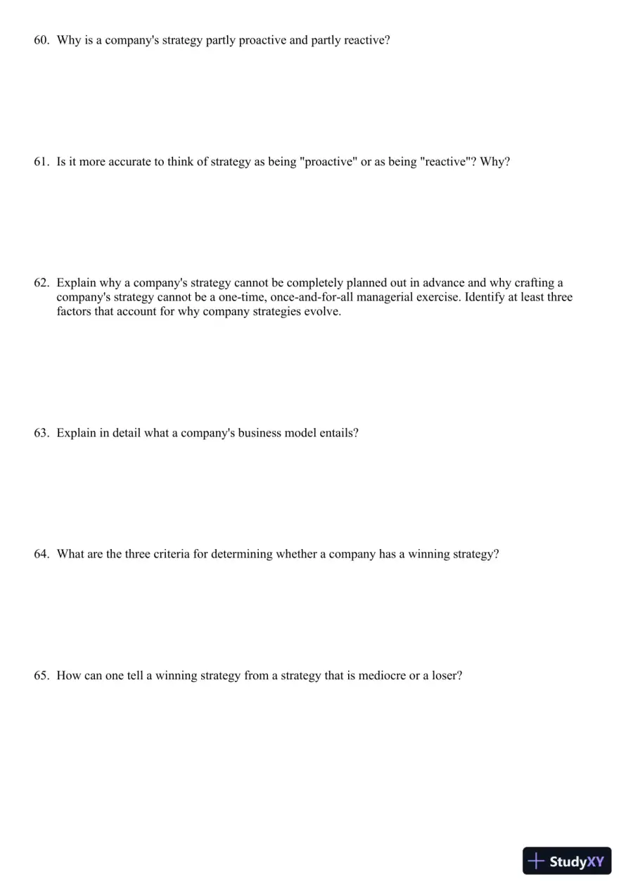 Crafting and Executing Strategy: Concepts and Readings, 19th Edition Test Bank, page 12