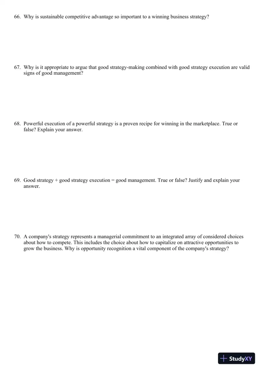 Crafting and Executing Strategy: Concepts and Readings, 19th Edition Test Bank, page 13