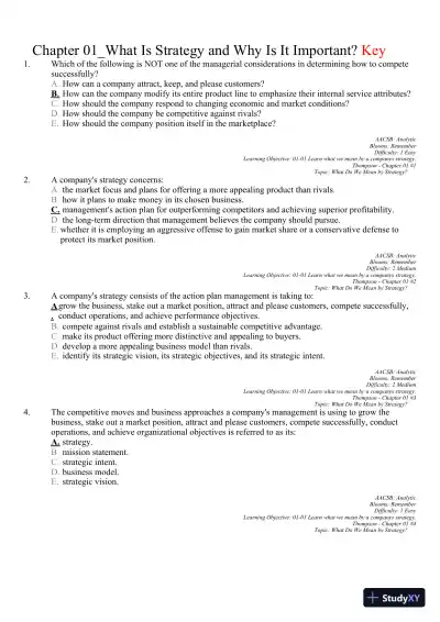 Crafting and Executing Strategy: Concepts and Readings, 19th Edition Test Bank - Page 14 preview image