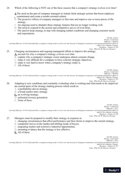 Crafting and Executing Strategy: Concepts and Readings, 19th Edition Test Bank - Page 20 preview image