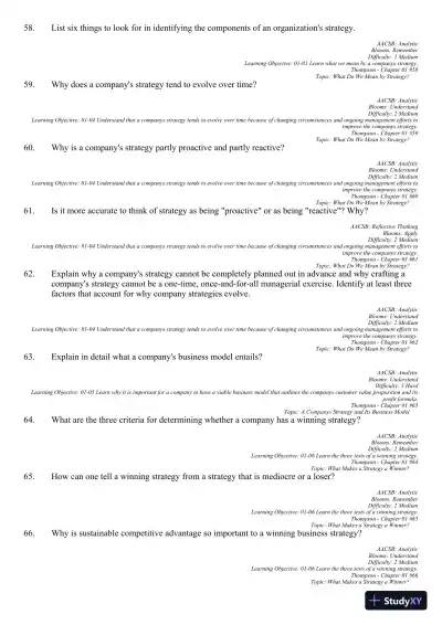 Crafting and Executing Strategy: Concepts and Readings, 19th Edition Test Bank - Page 28 preview image