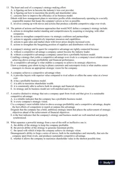 Crafting and Executing Strategy: Concepts and Readings, 19th Edition Test Bank - Page 4 preview image