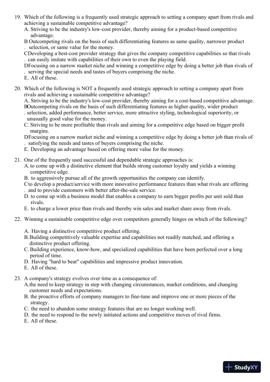 Crafting and Executing Strategy: Concepts and Readings, 19th Edition Test Bank, page 5