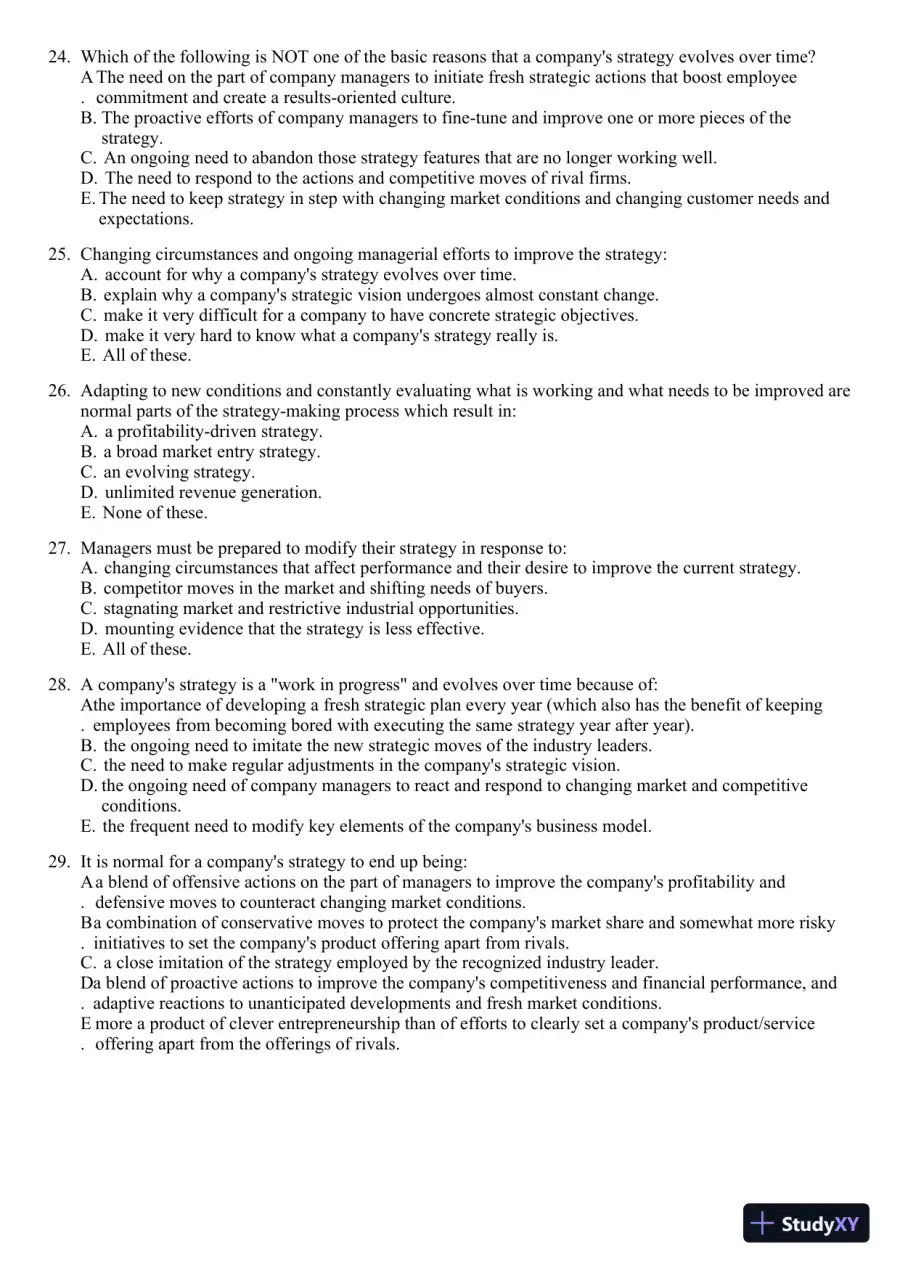 Crafting and Executing Strategy: Concepts and Readings, 19th Edition Test Bank, page 6