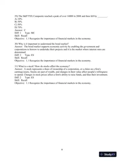 The Economics of Money, Banking and Financial Markets, Sixth Canadian Edition Test Bank - Page 10 preview image