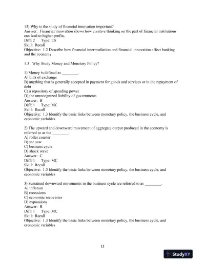 The Economics of Money, Banking and Financial Markets, Sixth Canadian Edition Test Bank - Page 14 preview image