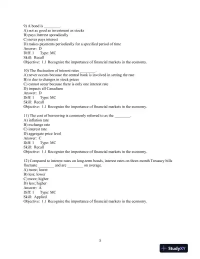 The Economics of Money, Banking and Financial Markets, Sixth Canadian Edition Test Bank - Page 5 preview image