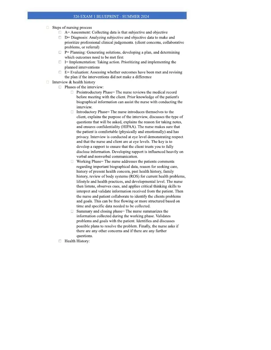 Comprehensive Nursing Exam Blueprint Key Concepts , page 2