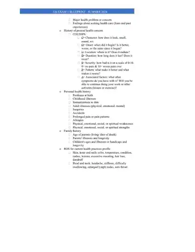 Comprehensive Nursing Exam Blueprint Key Concepts - Page 4 preview image