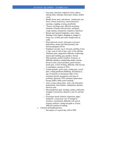 Comprehensive Nursing Exam Blueprint Key Concepts - Page 5 preview image