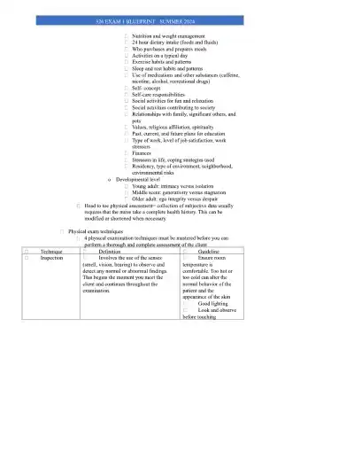 Comprehensive Nursing Exam Blueprint Key Concepts - Page 6 preview image