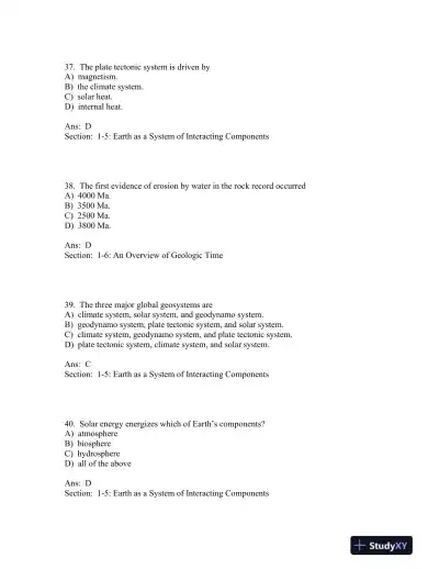 Understanding Earth Seventh Edition Test Bank - Page 12 preview image