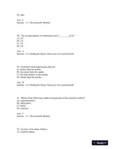 Understanding Earth Seventh Edition Test Bank - Page 15 preview image