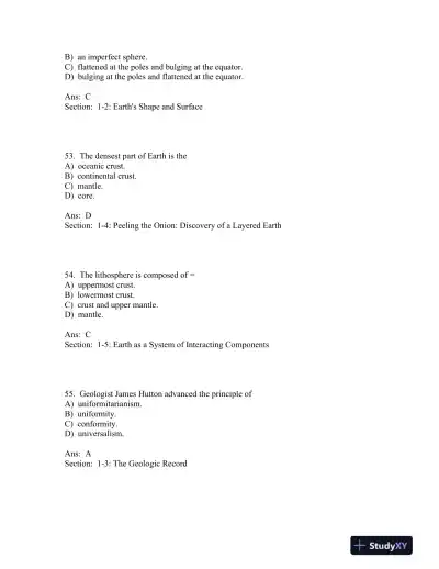 Understanding Earth Seventh Edition Test Bank - Page 16 preview image