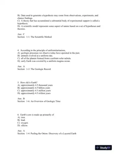 Understanding Earth Seventh Edition Test Bank - Page 3 preview image