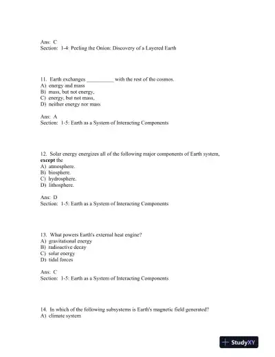 Understanding Earth Seventh Edition Test Bank - Page 5 preview image
