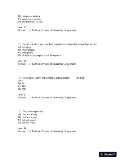 Understanding Earth Seventh Edition Test Bank - Page 6 preview image