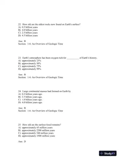 Understanding Earth Seventh Edition Test Bank - Page 8 preview image