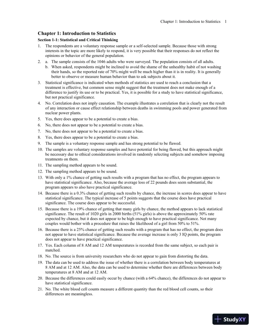 Solution Manual for Elementary Statistics, 13th Edition, page 7