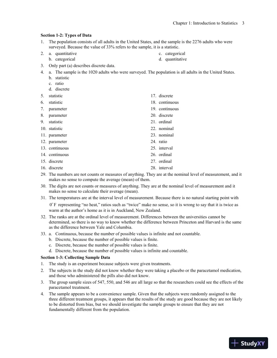Solution Manual for Elementary Statistics, 13th Edition, page 9