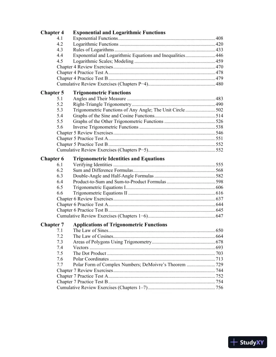 Solution Manual for College Algebra and Trigonometry, 4th Edition, page 4