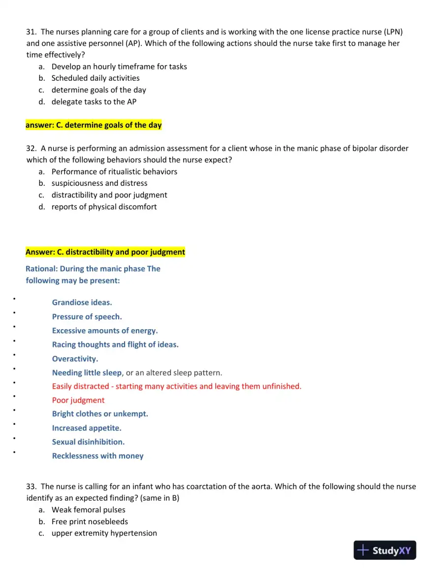 2019 ATI Community Health Proctored Exam with Answers (57 Solved Questions), page 11