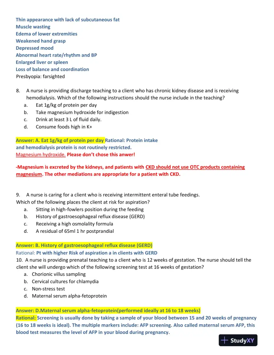 2019 ATI Community Health Proctored Exam with Answers (57 Solved Questions), page 4